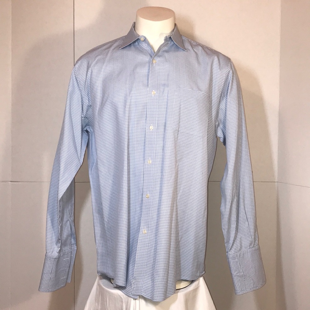 Tasso Elba Button Down French Cuffs Dress Shirt L